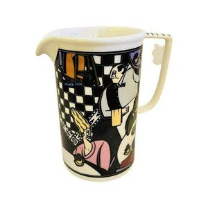 RARE VTG MATT WALTON CHALEUR PITCHER 34oz ABSTRACT MODERN ART COCKTAIL PITCHER